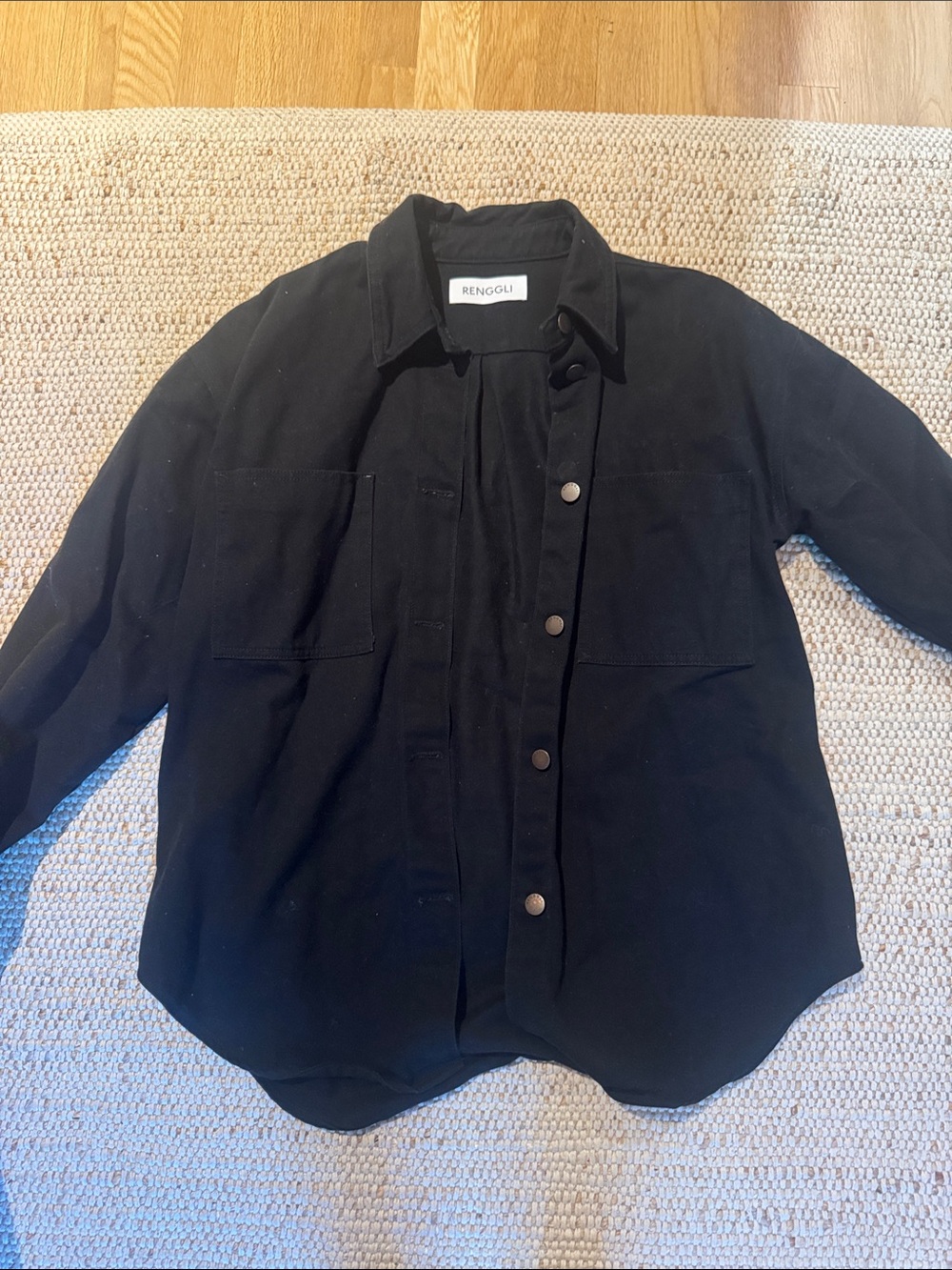 Renggli Black Utility Button-Up Jacket